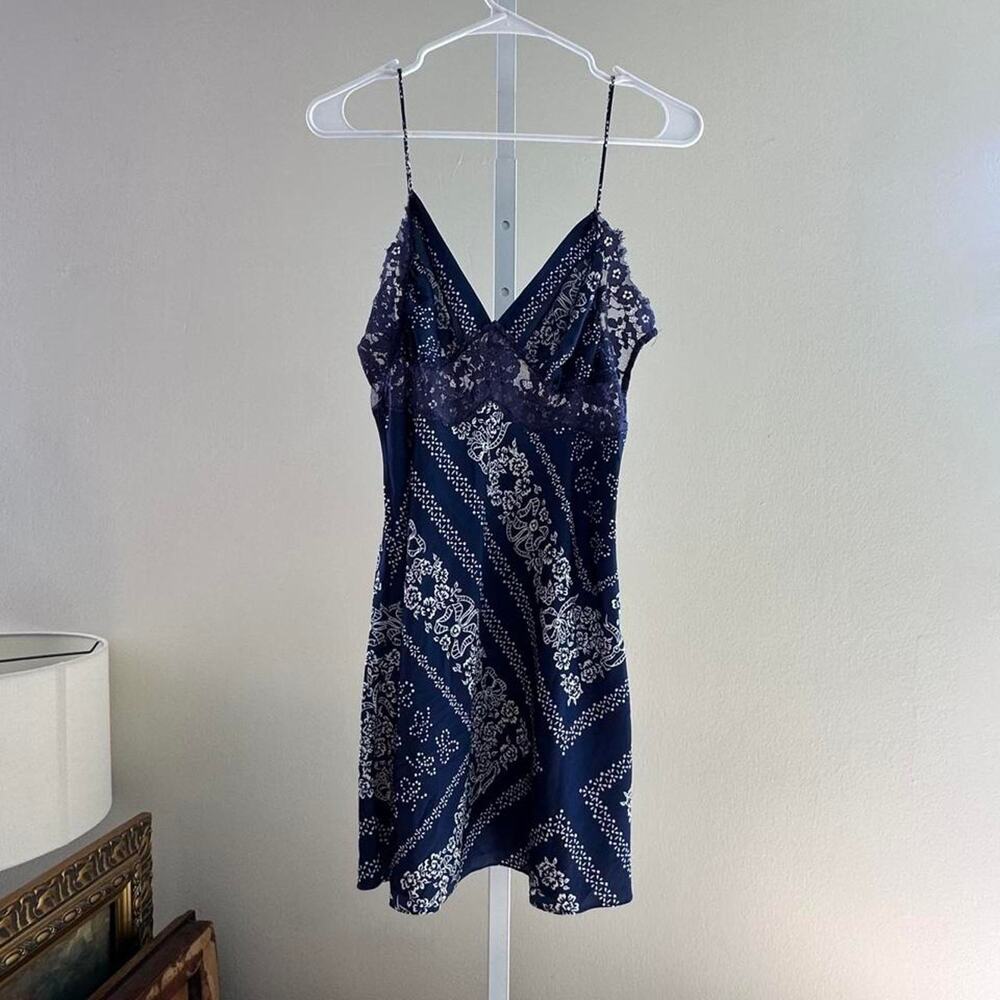 Loveshackfancy navy blue with white